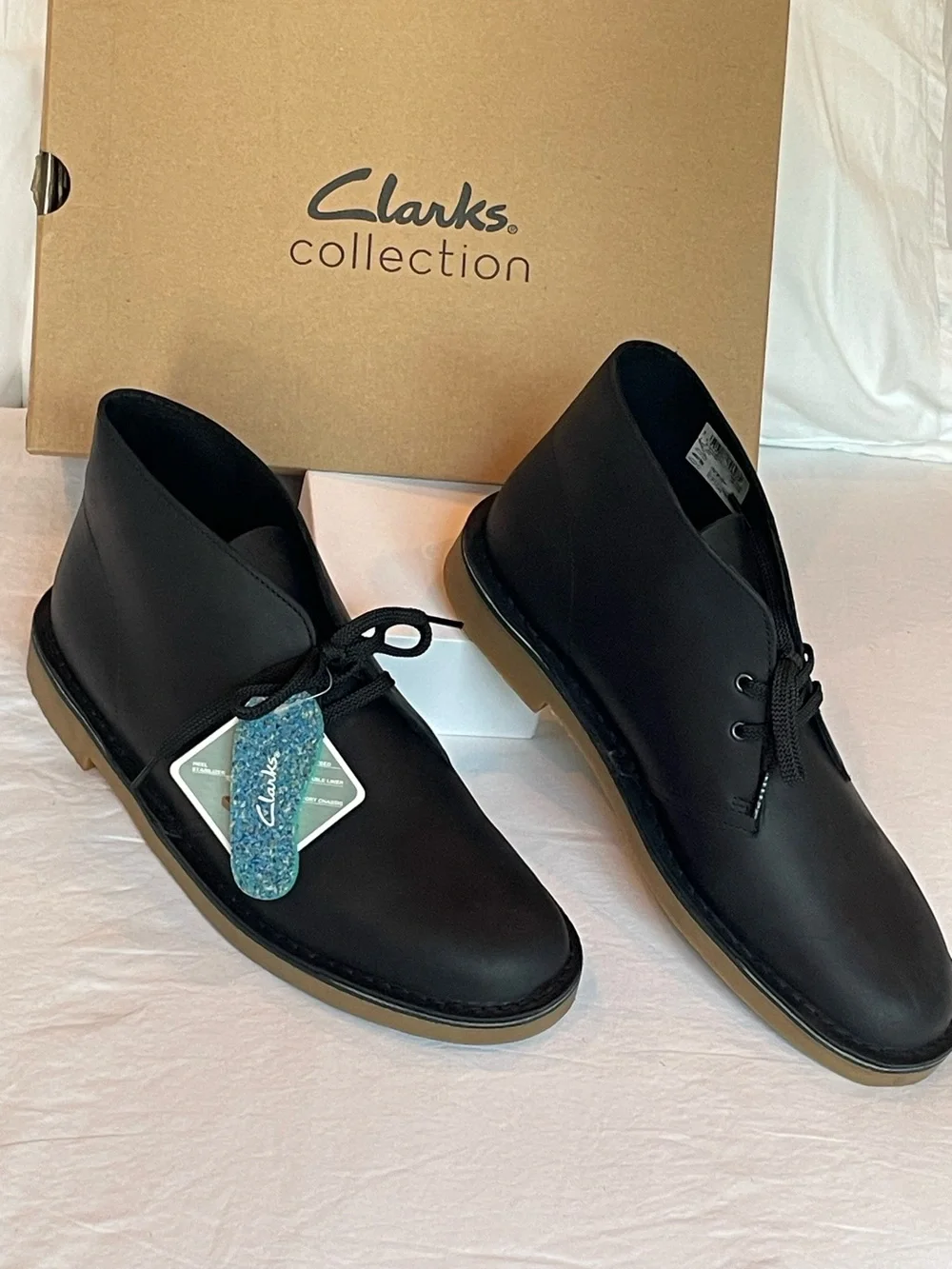 Clarks Bushacre Black Chukka Boots Sz 11 BNWB